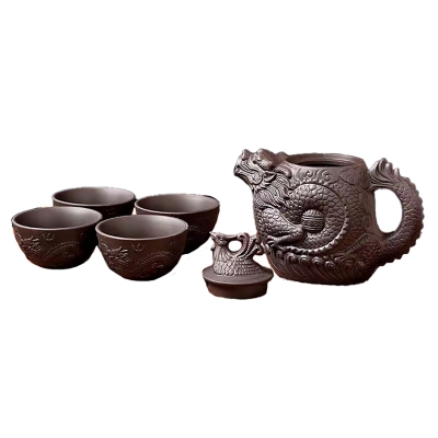 Фото: Керамический набор для чайной церемонии DragonSpirit , на 4 персоны-5 Керамический набор для чайной церемонии DragonSpirit , на 4 персоны-5