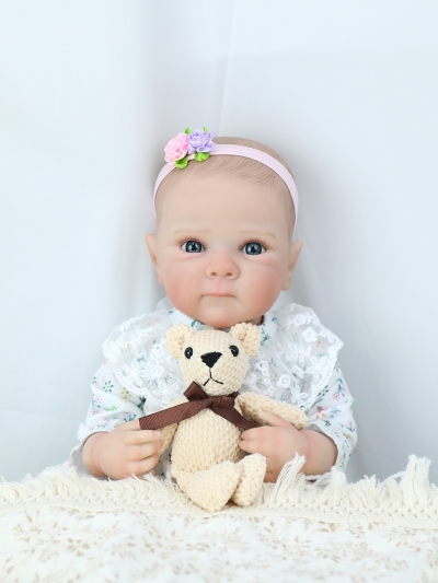 Силиконовая кукла Реборн девочка Веста, 48 см-6