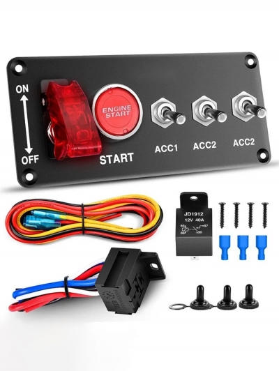 Панель зажигания IronKey L-5, 4 тумблера и кнопка запуска-3